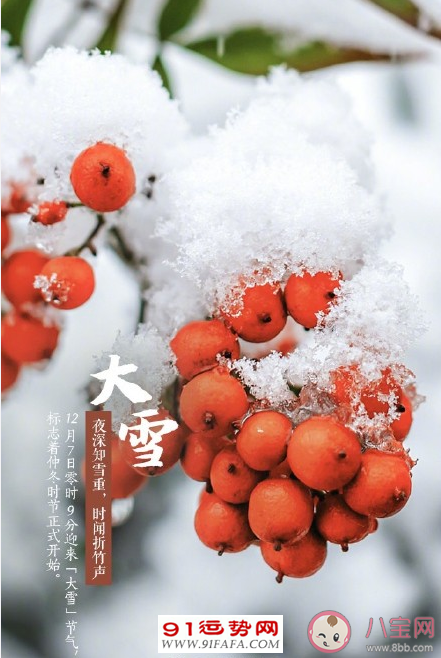 大雪节气早安温暖问候语说说 大雪节气早安说说带图片