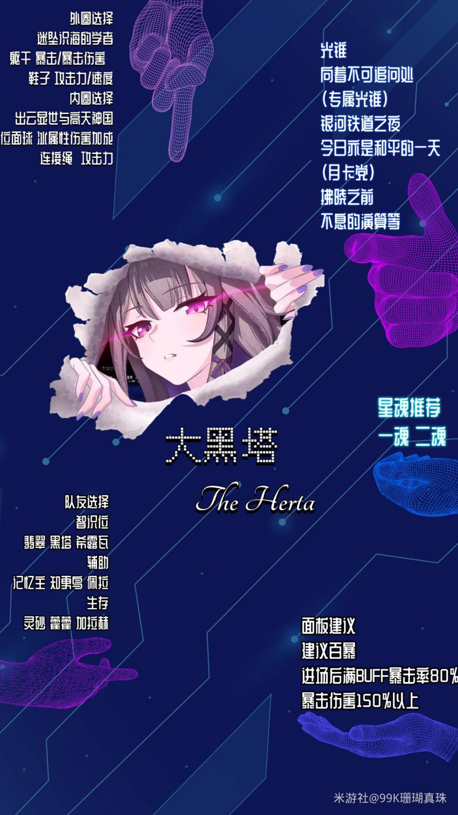 铁道大黑塔崩坏星穹出装培养数据详解