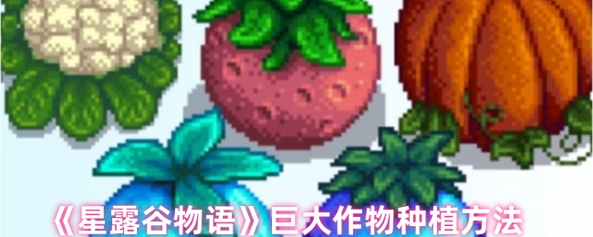 《星露谷物语》丰收作物的种植技巧