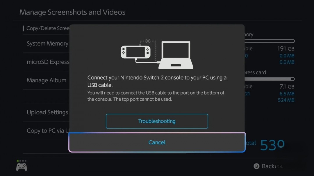 巫师2截图可直接传输至PC，但USB端口使用存在隐性限制
