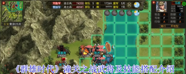 《群雄时代》潼关之战武将与技能组合全解析