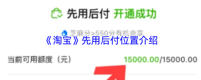 《淘宝网》后付位置详解与使用指南