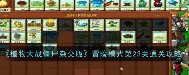 植物大战僵尸杂交版第关攻略