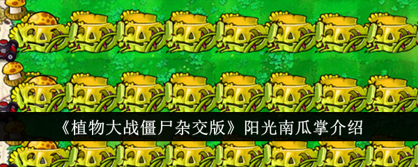植物大战僵尸杂交版：阳光南瓜掌介绍攻略