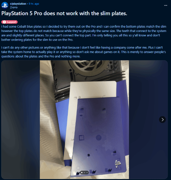 索尼确认PS5Pro版本不兼容轻薄款外壳